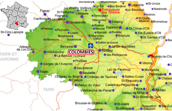 Localisation de Colombiès