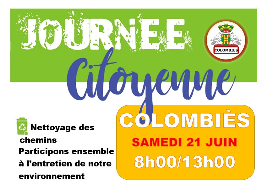 Lire la suite à propos de l’article SAMEDI 21 JUIN : JOURNÉE CITOYENNE